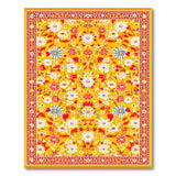 Multi-color and Patterns Vibrant Yellow Daisy Floral Area Rug