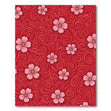 Red Cherry Blossom Swirl Area Rug