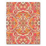 Vibrant Orange Floral Persian Rug
