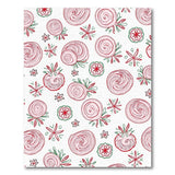 Whimsical Pink Fruit Swirl Doodle Area Rug