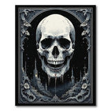 Gothic Grinning Skull Ornate Area Rug