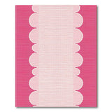 Pink Gingham Scalloped Border Area Rug