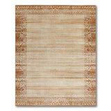 Beige Heritage Tribal Area Rug with Terracotta Border