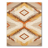 Brown and Tan Terracotta Diamond Southwestern Area Rug