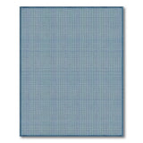 Teal Grid Woven Textured Area Rug
