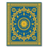 Blue Gold Star Medallion Persian Rug