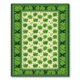 ODIKA Washable Green Shamrock Clover Area Rug, Low Pile Non-Slip St. Patrick's Day Decor