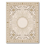 Egyptian Sun Medallion Beige Area Rug