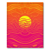 Vibrant Sunset Waves Area Rug