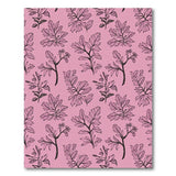 Pink Fern Leaf Daisy Print Area Rug