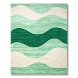 Serene Green Wave Area Rug