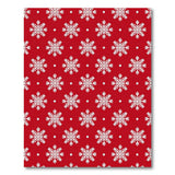 Red Festive Red Snowflakes Area Rug