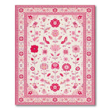 Ornate Traditional Persian Ornate Pink Floral Persian Area Rug