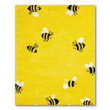 Playful Yellow Bumblebee Kids Area Rug