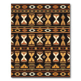 Southwestern Hourglass Tribal Pattern Rug