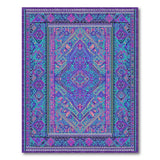 Vibrant Purple Teal Heritage Tribal Area Rug