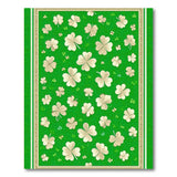 Emerald Green Four-Leaf Clover Area Rug