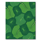Emerald Green Veined Leaf Area Rug