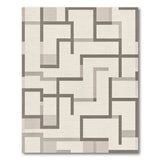 Abstract Geometric Beige Beige and Neutral Area Rug