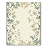 Teal Leaf Frame Area Rug