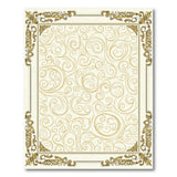 Elegant Gold Filigree Swirl Area Rug
