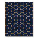 Blue and Teal Navy Hexagon Geometric Area Rug