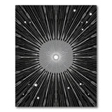 Geometric Modern Starburst Black White Geometric Area Rug