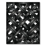 Black and White Black White Woven Lattice Area Rug