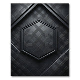 Black Geometric Hexagon Area Rug
