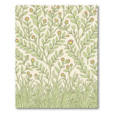 Vintage Green Leaf and Bloom Area Rug