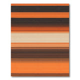 Modern Orange and Black Striped Washable Area Rug - Low Pile, Non-Slip & Pet Friendly