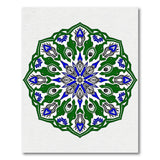 Intricate Blue Green Mandala Persian Area Rug