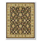 Green Floral Traditional Persian Area Rug