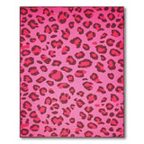 Hot Pink Hot Pink Leopard Print Area Rug