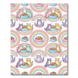 Rainbow Kittens Kids Cartoon Area Rug