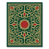 Green Ornate Emerald Green Persian Medallion Area Rug