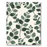 Eucalyptus Leaves Green Pattern Area Rug