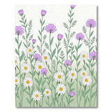 Purple Aster White Daisy Floral Rug