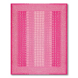 Ombre Pink Crocodile Texture Area Rug