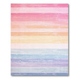 ODIKA Washable Pastel Rainbow Striped Area Rug - Low Pile Non-Slip OEKO-TEX Certified Rug for Kids & Living Room