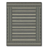 Black and White Black White Geometric Striped Area Rug