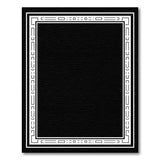 Black and White Geometric Modern Black White Geometric Frame Area Rug