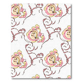 Whimsical Smiling Pink Floral Area Rug