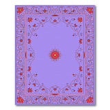 Purple Floral Border Vintage Area Rug