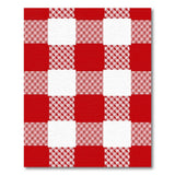 Rustic Farmhouse Bold Red Gingham Checkered Area Rug