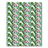 Whimsical Pink Rose Bunny Floral Area Rug