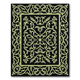 Ornate Lime Green Floral Persian Area Rug