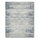 Grey Geometric Diamond Geometric Modern Area Rug