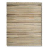 Striped Textured Brown Tan Woven Rug