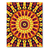 Fiery Mandala Geometric Area Rug